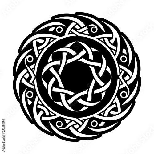 Eternal circle icon in glyph style