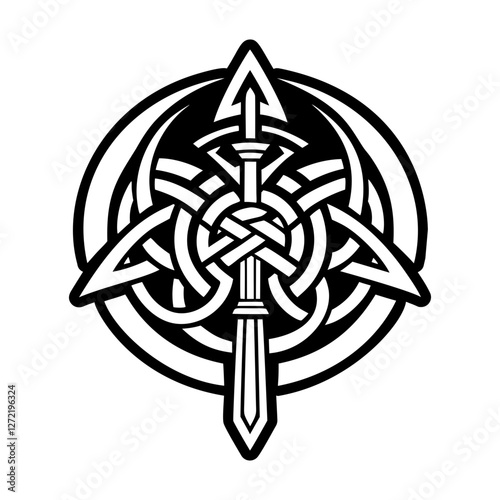 Lugh spear icon in filled style