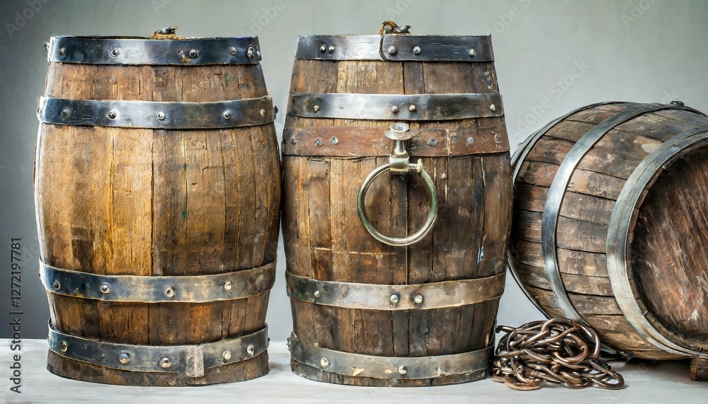 Fototapeta premium old wooden barrel
