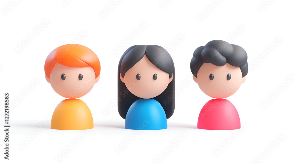 Three Peoples avatar icon on white background. Three Peoples avatar icon on white background.