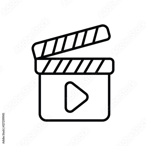 Clapperboard icons vector stock illustration.