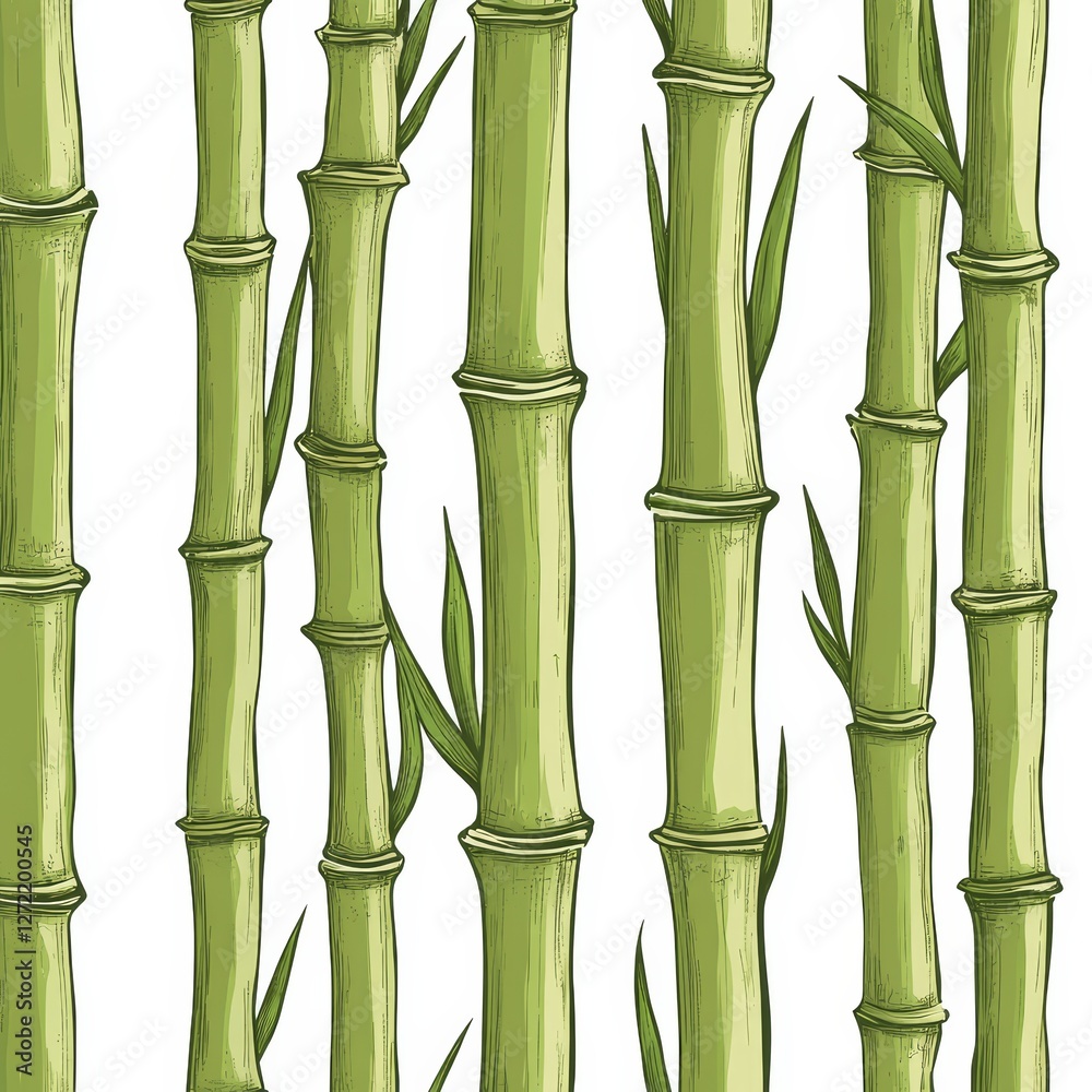 Seamless Bamboo Stalks Pattern Seamless Bamboo Stalks Pattern