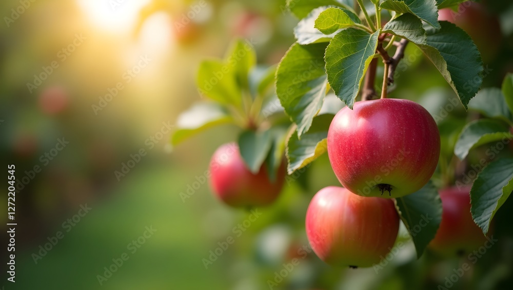 Apple trees with ripe fruits. Bloomy apple garden. Apple trees with ripe fruits. Bloomy apple garden.