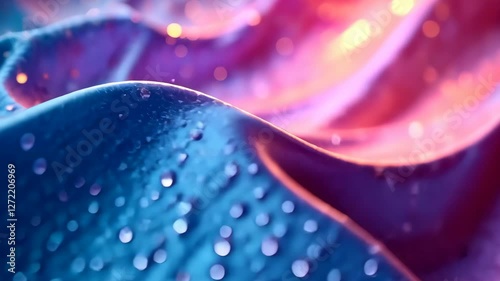 Tranquil Video Of Abstract Fluid Colorful Wavy Shapes With Gentle Eddies And Soft Gradients, Creating A Relaxing And Meditative Visual Environment.
