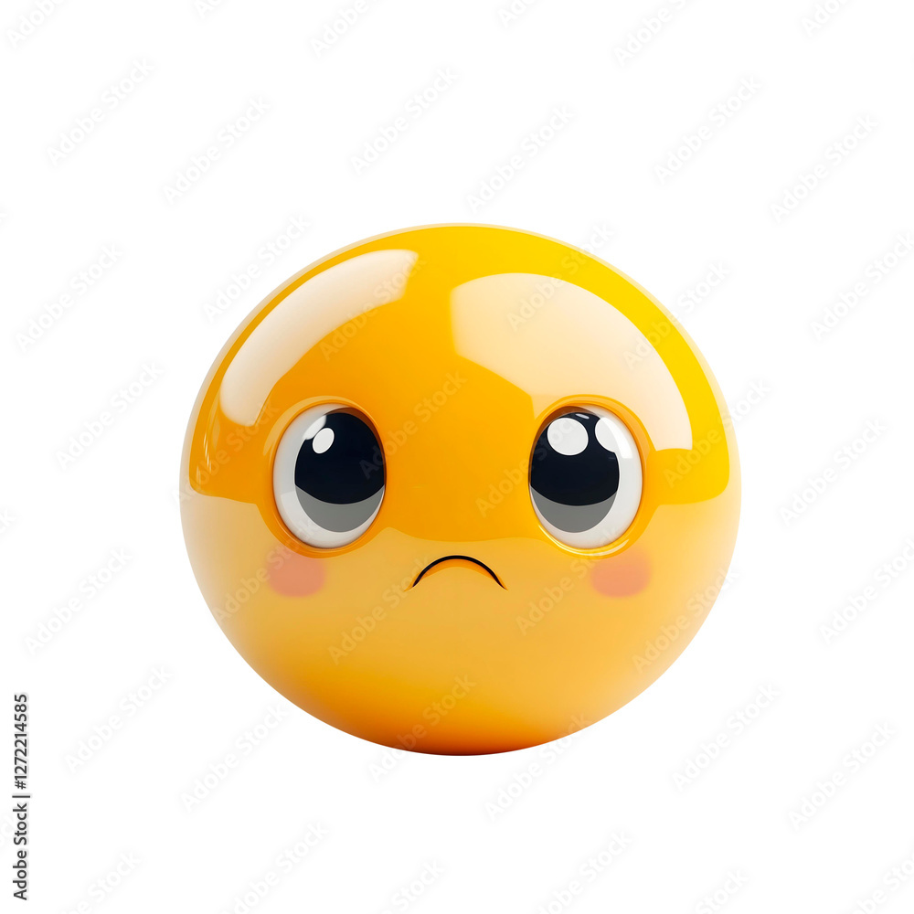 isolated 3d emoji sad face on plain background cartoon emoticons reaction icons isolated 3d emoji sad face on plain background cartoon emoticons reaction icons