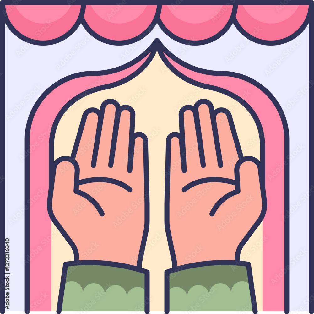 Obraz premium Praying Icon Illustrations