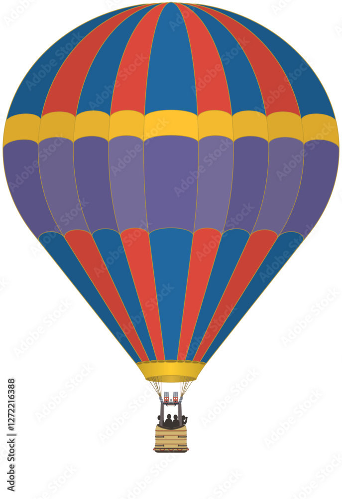 Fototapeta premium colourful hot air balloon isolated on a white background
