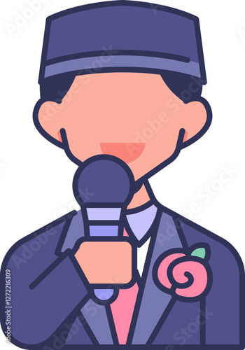 Master of Ceremony Icon Illustrations