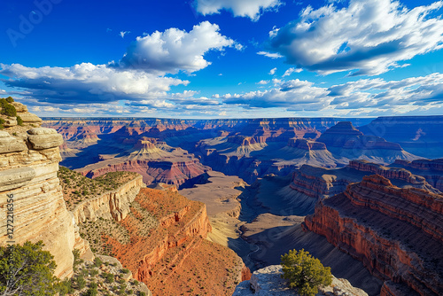 A view of the grand canyon from the top of a cliff