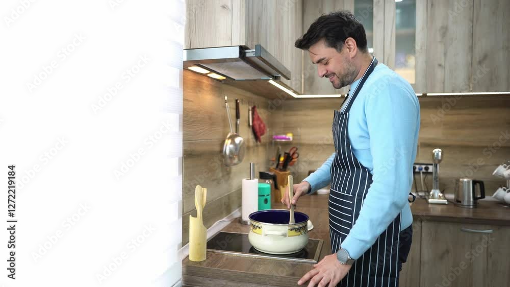 Enjoying a cooking session in a modern kitchen filled with warmth and creativity during the afternoon light Enjoying a cooking session in a modern kitchen filled with warmth and creativity during the afternoon light