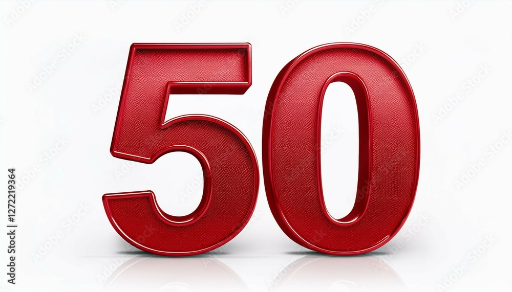 50 number on a white background 50 number on a white background