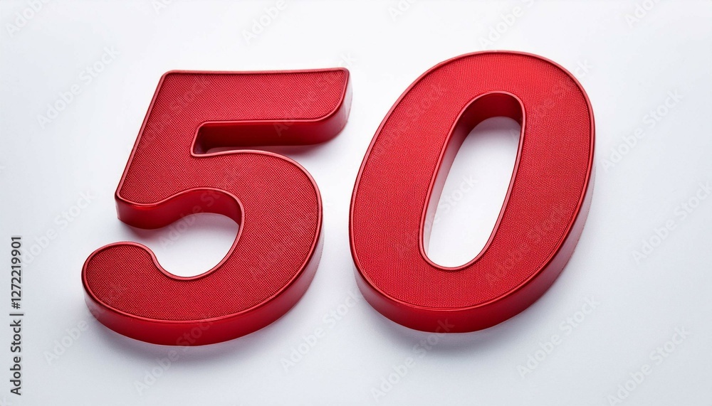 50 number on a white background 50 number on a white background