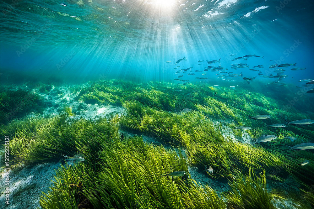 Naklejka premium Pradera Submarina