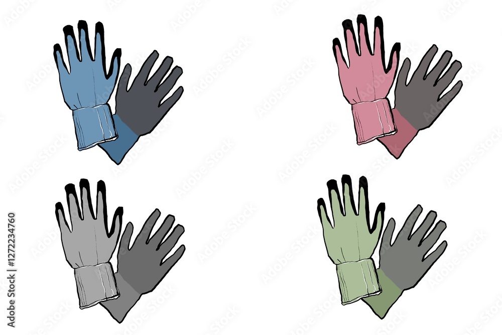 Gloves shovel illustration gardening farming Gloves shovel illustration gardening farming