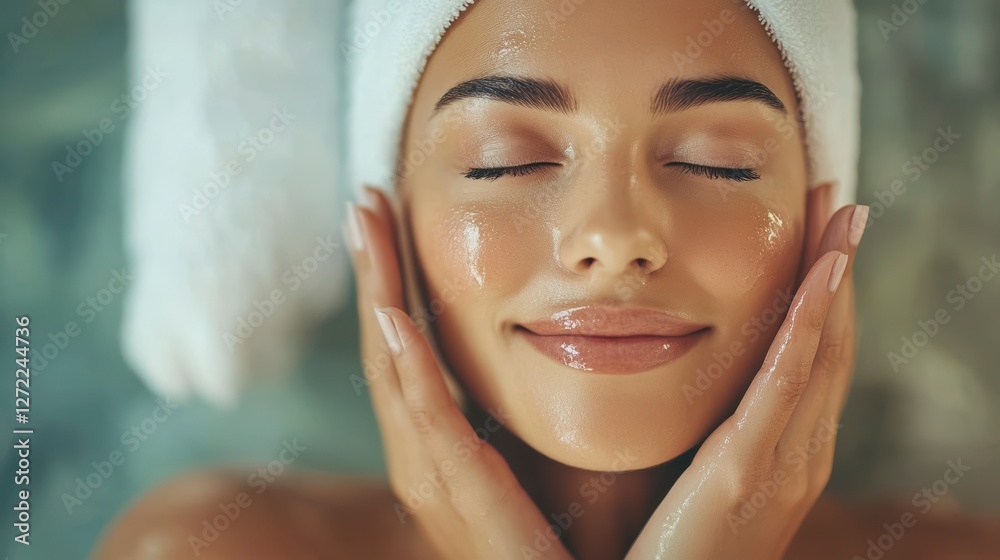 Naklejka premium Woman Facial Treatment Spa