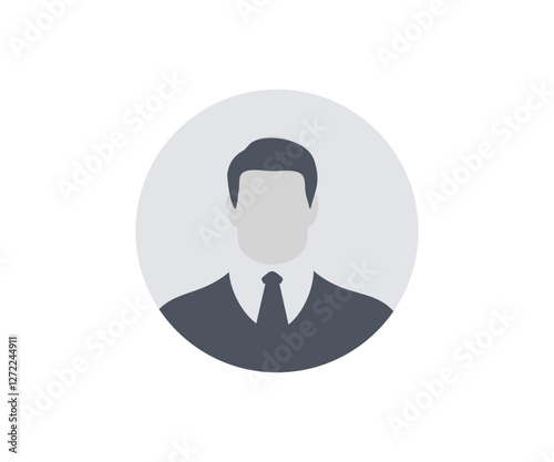 Business Leader men avatar icon. Profile picture, portrait. User member, People icon in flat style vector design and illustration.

