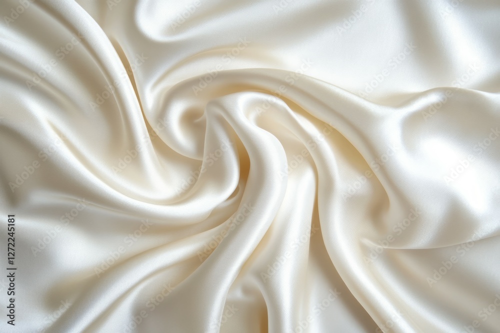 Smooth white silk folds on fabric surface. Neural network AI generated Smooth white silk folds on fabric surface. Neural network AI generated