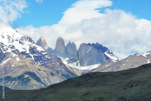 Torres del Paine National Park national park  in southern Chilean Patagonia photo