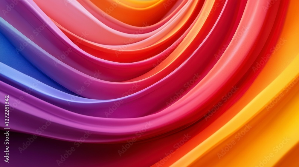 Obraz premium Abstract colorful curved lines. Dynamic color gradient. Design element. Possible use for background