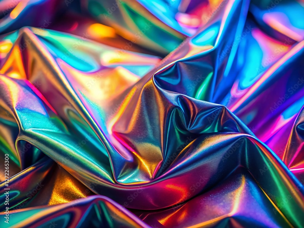 Fototapeta premium Holographic Metallic Background Abstract Texture - Minimalist Photography Stock Photo