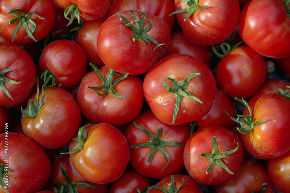 Fresh red tomatoes in close-up view. Neural network AI generated Fresh red tomatoes in close-up view. Neural network AI generated