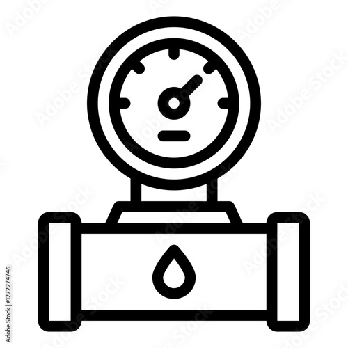 Water meter gauge ideal for measuring watering flow and irrigation processes