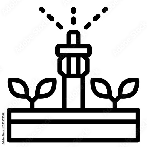 Crop watering with sprinkler system for efficient field irrigation