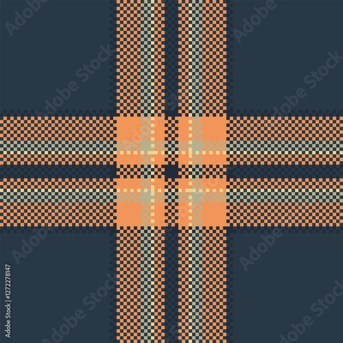 Trendy plaid design featuring vibrant hues and stylish grid symm