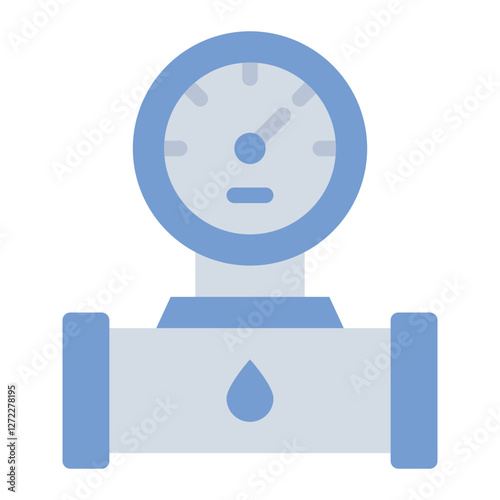 Water meter gauge ideal for measuring watering flow and irrigation processes