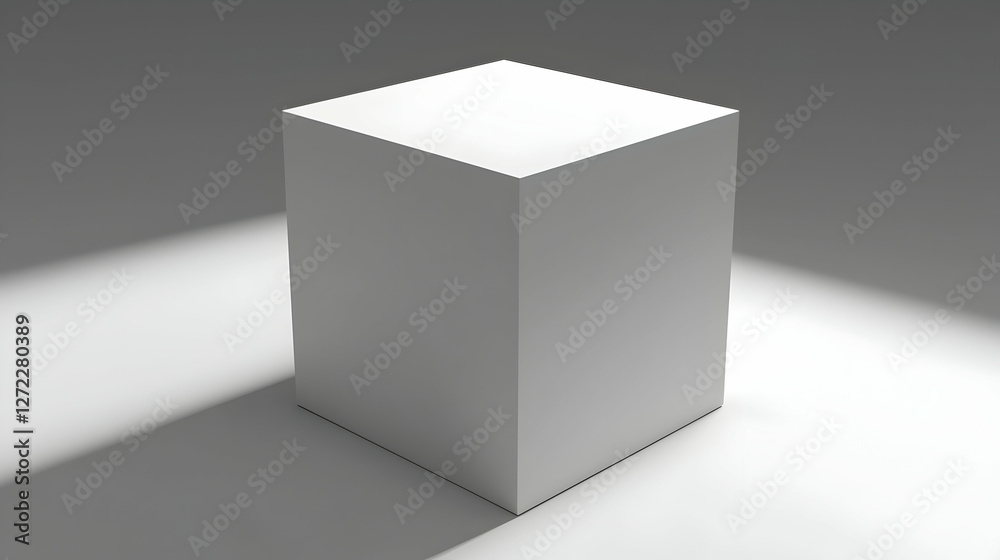 White cube studio backdrop, illuminated, minimal background, product display White cube studio backdrop, illuminated, minimal background, product display
