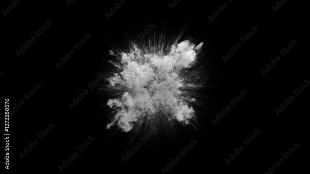 Shockwave smoke explosion. Steam or dust wave animation. Alpha channel is embedded