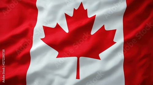 Obraz na płótnie waving canadian flag on a light background w salonie