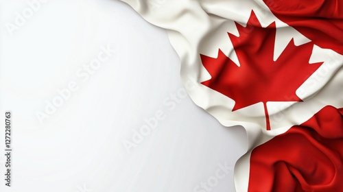 Obraz na płótnie waving canadian flag on a light background w salonie