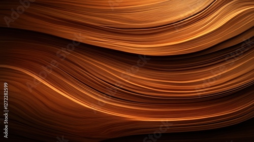 A close-up view of smooth and flowing wood textures, showcasing warm brown tones and wavy patterns. Perfect for backgrounds, design projects, and artistic presentations.