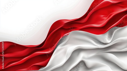 Obraz na płótnie abstract red and white flowing background w salonie