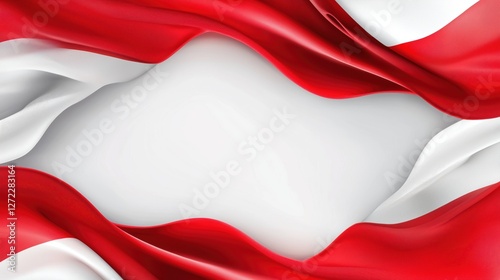 Obraz na płótnie abstract red and white flowing background w salonie