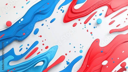 Obraz na płótnie abstract red and blue fluid background w salonie