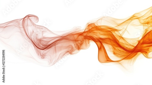 Colorful wave of abstract smoke flowing gracefully