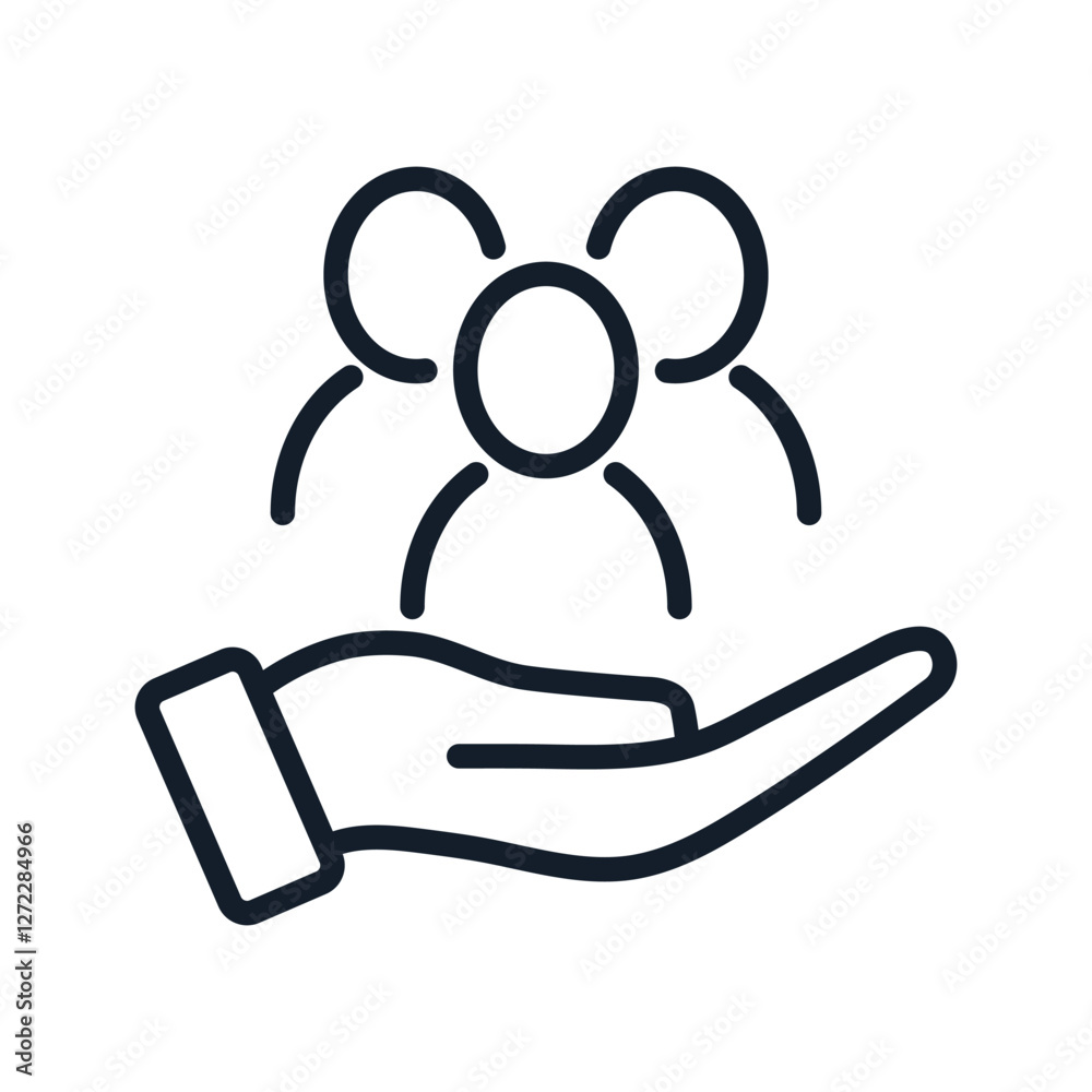 teamwork line vector icon illustration teamwork line vector icon illustration