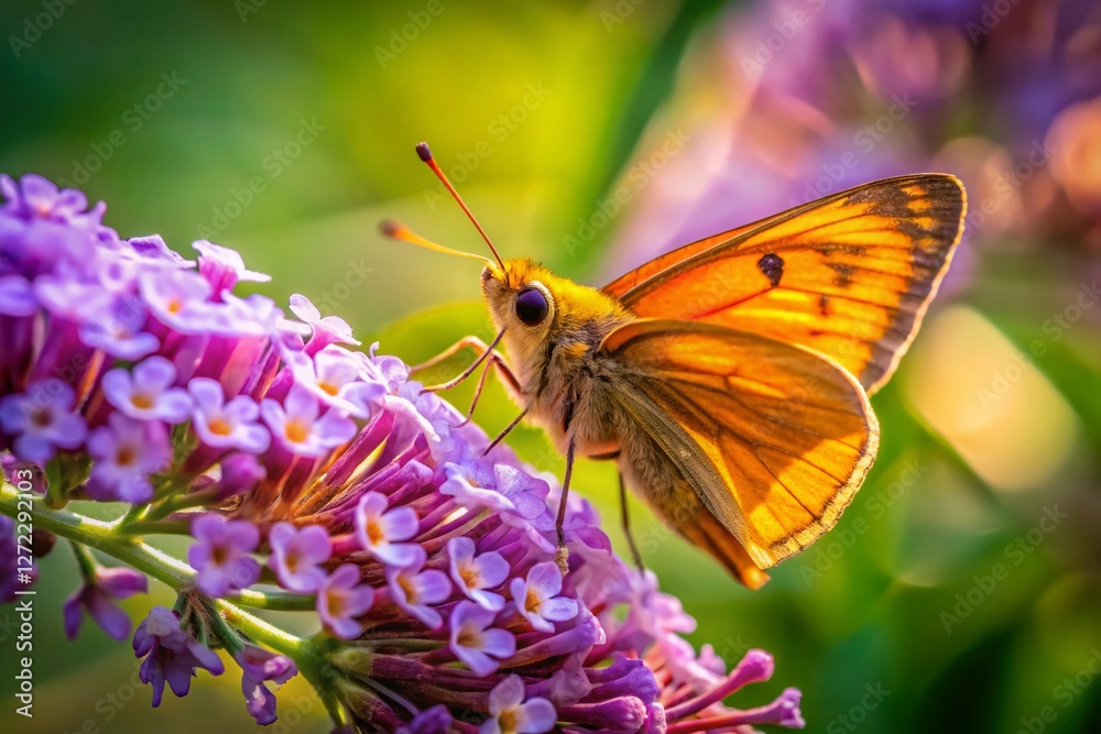 Least Skipper Butterfly on Buddleja davidii in Southern Michigan Least Skipper Butterfly on Buddleja davidii in Southern Michigan