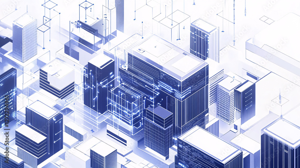 A high-tech futuristic city with digital structures and interconnected buildings showcasing advanced automation artificial intelligence and urban technology
A high-tech futuristic city with digital structures and interconnected buildings showcasing advanced automation artificial intelligence and urban technology