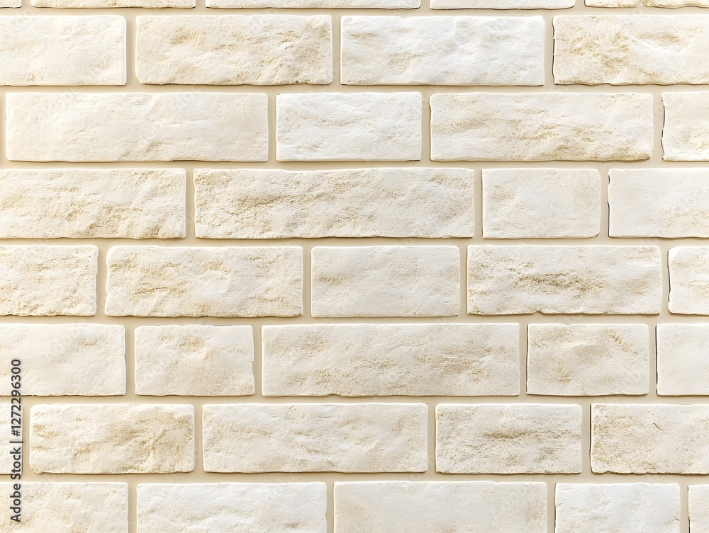Naklejka premium Off-White Textured Brick Wall