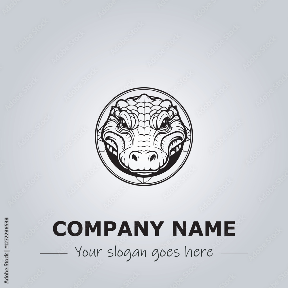 Obraz premium Crocodile logo design vector illustration