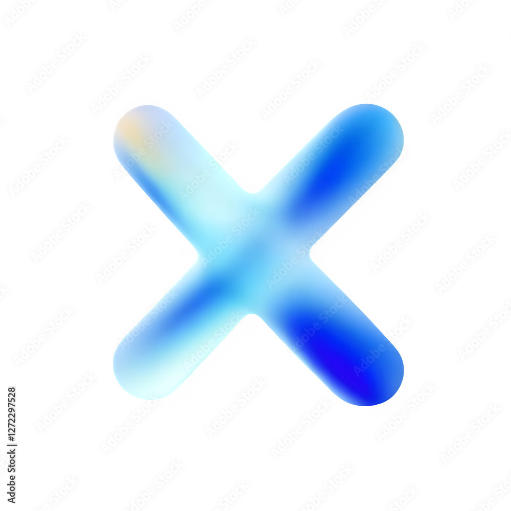 Fototapeta premium Modern 3D X Icon