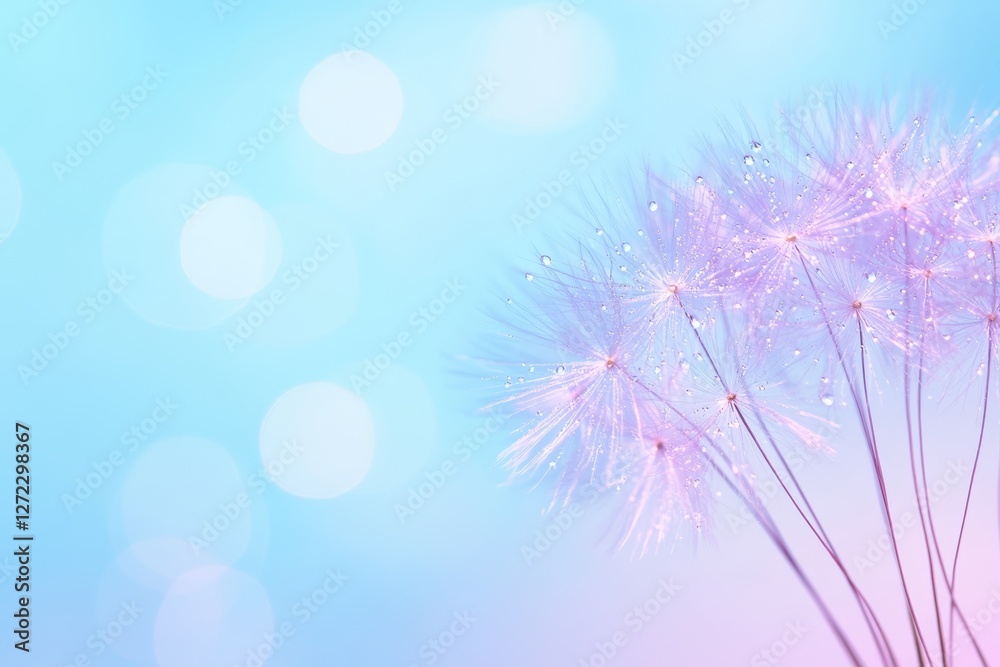 Obraz premium Flower with a blue background