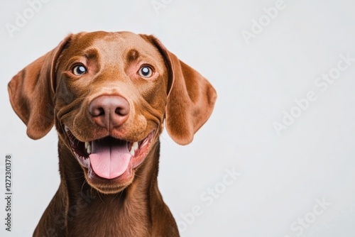 Wallpaper Mural Brown dog with blue eyes is smiling and has its tongue out Torontodigital.ca