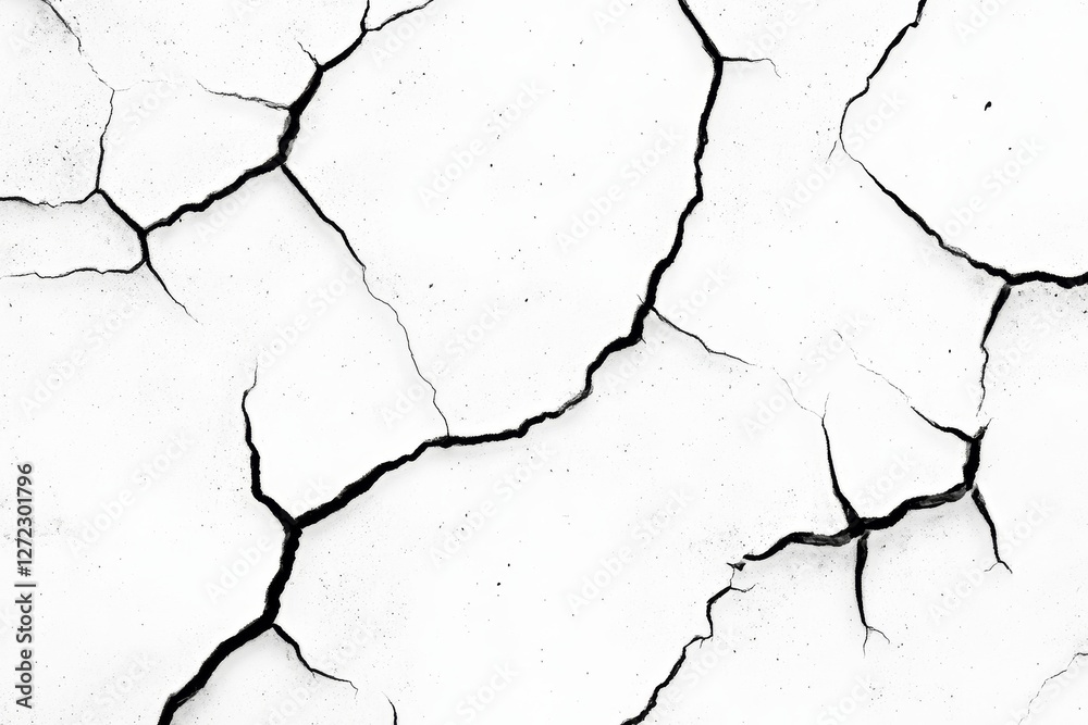 Fototapeta premium Large crack in a white wall