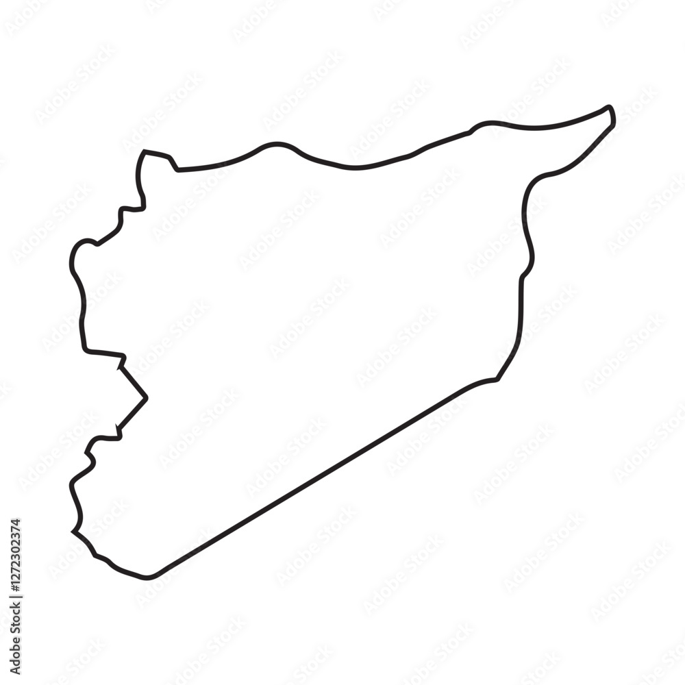 map of Syria line icon map of Syria line icon