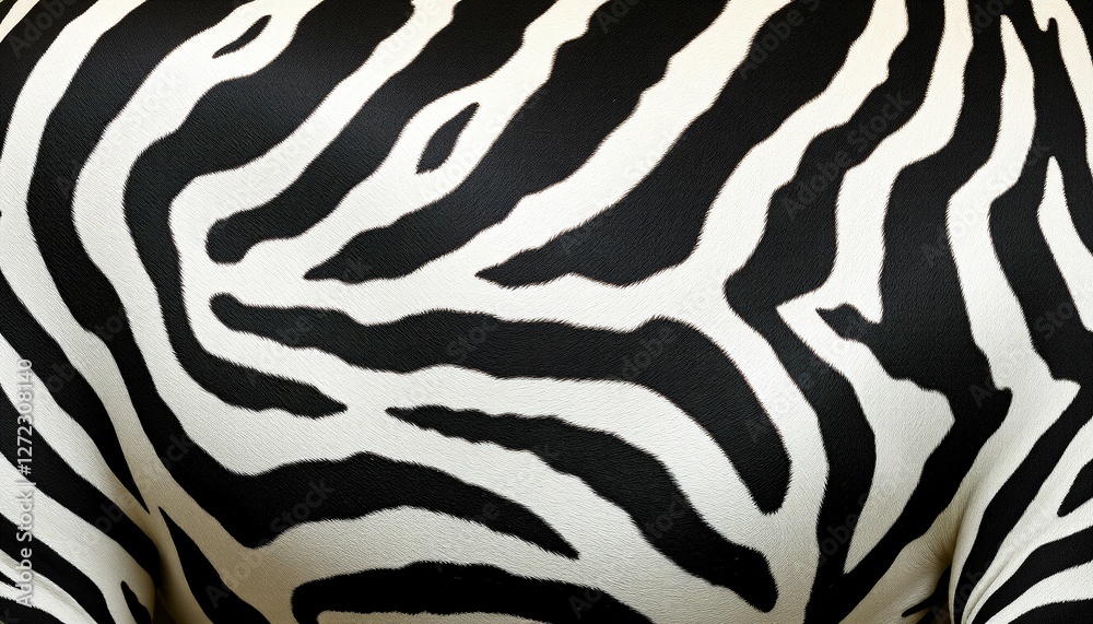 High-Contrast Abstract Closeup of Zebra Black and White Striped Pattern High-Contrast Abstract Closeup of Zebra Black and White Striped Pattern