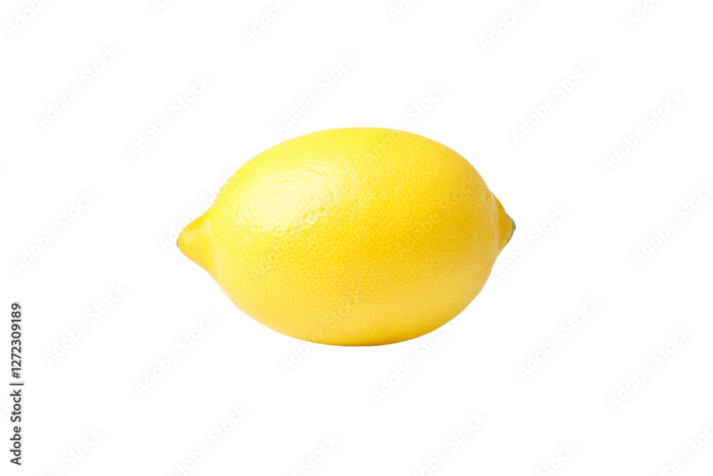 Yellow lemon is sitting on a white background, isolated Yellow lemon is sitting on a white background, isolated